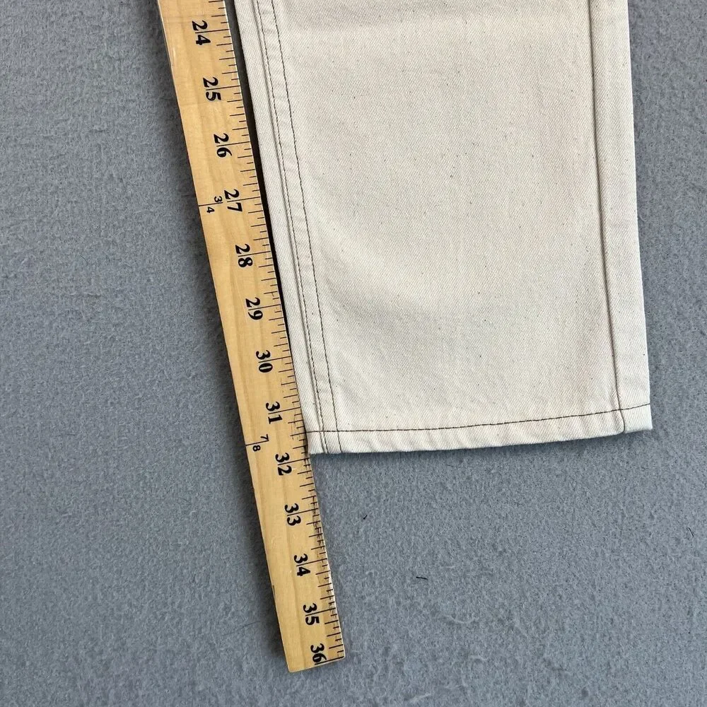 NWT Saturdays NYC Charlie Skinny Slim Natural Beige Mid Rise Denim Jeans 29x32‎